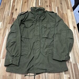 Vintage Alpha Industries Jacket Mens S Green OG107 Cold Weather Coat Military